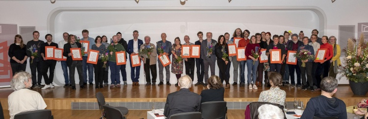 ausgezeichnete Kommunale Kinos und Kino-Initiativen bei der Verleihung des Kinematheks-Kinopreises 2019 im Filmhaus in Berlin