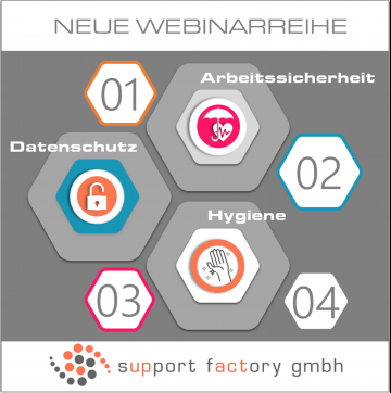 support factory Hannover bietet neue Webinarreihe zu Arbeitssicherheit, Hygiene - SARS-CoV-2 und Datenschutz für die Film-, Fernseh- und Medienbranche
